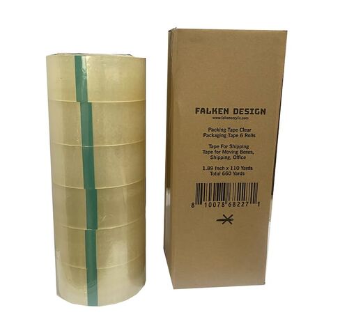 Falken Design Packing Tape Clear 6 Rolls 1.89 in. x 110 Yards Total 660 Yards in Kuwait