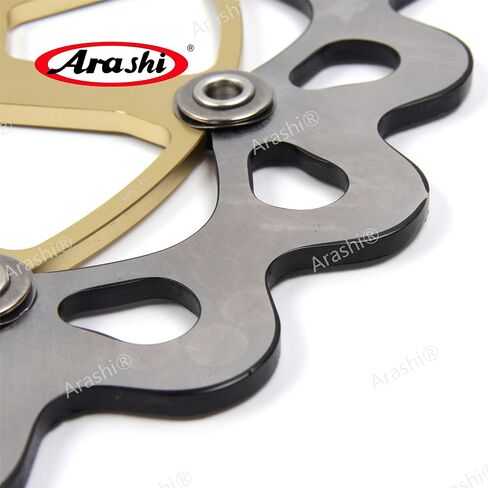 دوارات أقراص الفرامل الأمامية من أراشي لسوزوكي هايابوسا GSXR 1300 GSX1300R 1999-2007 Gen 1، GSXR 600 1997-2003 750 1996-2003 1000 2001-2002، GSX1400 2002-2007، قطع غيار ملحقات الدراجات النارية الذهبية in Kuwait