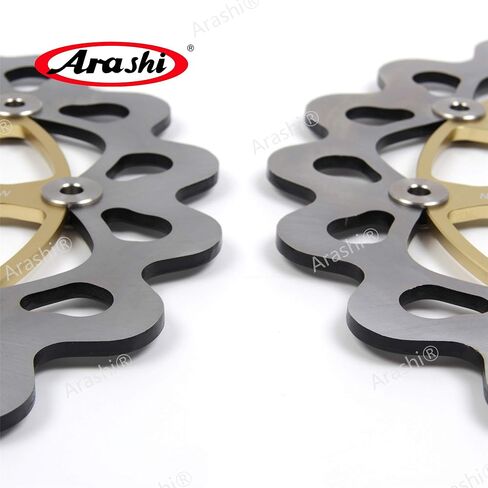 دوارات أقراص الفرامل الأمامية من أراشي لسوزوكي هايابوسا GSXR 1300 GSX1300R 1999-2007 Gen 1، GSXR 600 1997-2003 750 1996-2003 1000 2001-2002، GSX1400 2002-2007، قطع غيار ملحقات الدراجات النارية الذهبية in Kuwait