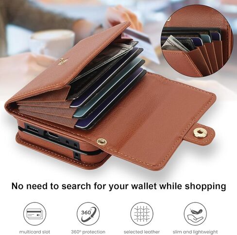 for Motorola Razr+ Plus 2023 Wallet Case with Crossbody Strap & Wrist Strap, Women Girls Leather Flip Cover with RFID Blocking Card Holder Protective Case for Motorola Razr+ Plus 2023 Purple in Saudi Arabia