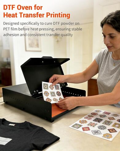 A3 DTF Oven Dryer for PET Film Heat Transfer, Horno para DTF Powder Oven Curing 150° Control Super Fast Curing for Heat Transfer Printing A3 A4 A5 T-Shirt Printing for Home Studios/DTF Shops in Saudi Arabia