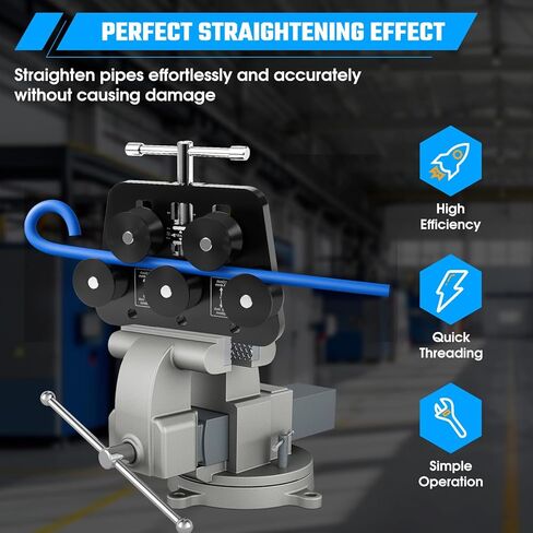 Tubing Straightener for 3/16'' to 1'' Diameters Pipe, Adjustable Brake Line Straightener for Copper, Aluminum, Steel Pipes, NiCopp & Fuel Lines in Saudi Arabia