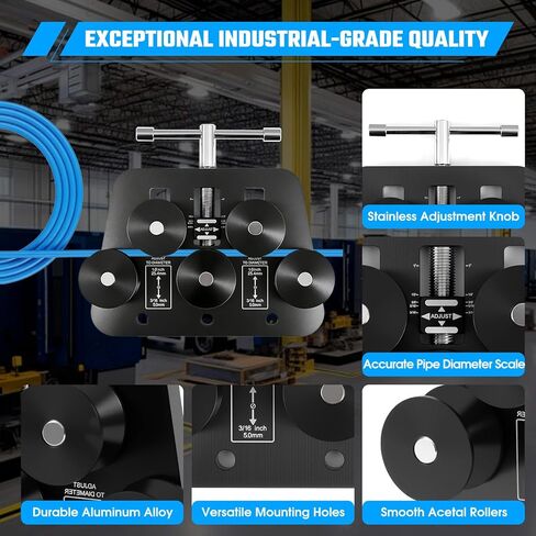 Tubing Straightener for 3/16'' to 1'' Diameters Pipe, Adjustable Brake Line Straightener for Copper, Aluminum, Steel Pipes, NiCopp & Fuel Lines in Saudi Arabia