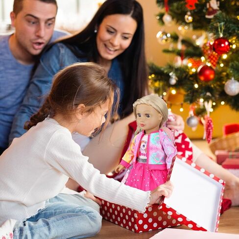 18 Inch American Doll Clothes and Accessories Makeup Set Outdoor Casual Playset for Parent-Child Interaction Birthday Christmas Thanksgiving Day Gift(Not Include Doll) in Saudi Arabia