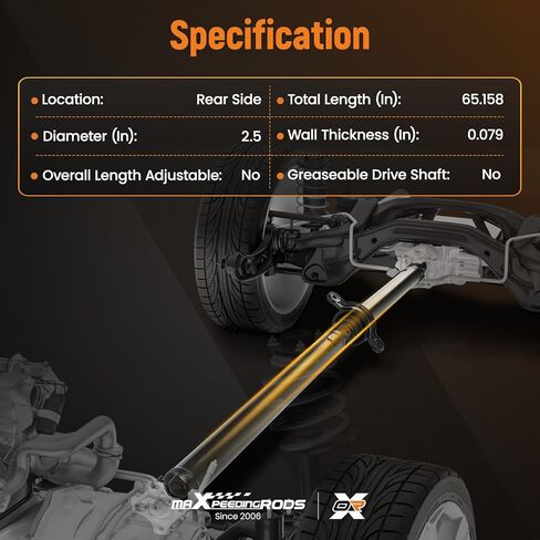 مجموعة عمود الدفع الخلفي 65.158 بوصة من maXpeedingrods لسيارة Subaru Outback 2005-2009 H4 H6 2.5L 3.0L استبدال يدوي # 27111AG14A، 936-950 in Kuwait