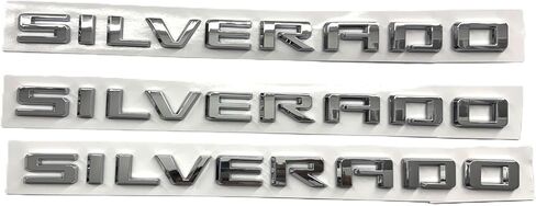3pack for Silverado Plus Emblems 2019-2026 3D Letters Badges Compatible with Silverado (Gloss Black) in Kuwait