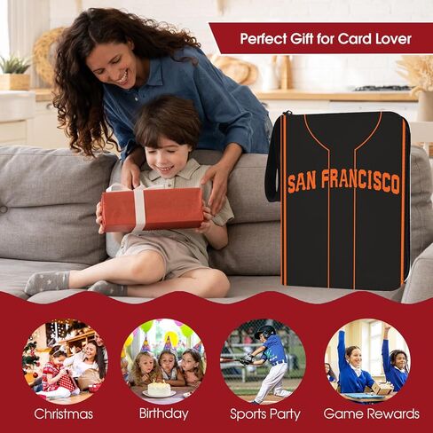 Baseball Card Binder with Sleeves 900 Pocket, San Francisco Baseball Trading Card Holder Collector Album Sports Trading Card 3 Ring Binder Storage Book Folder Case in Saudi Arabia
