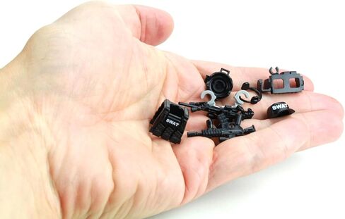 حزمة أسلحة قناص الشرطة من Battle Brick Battle Bag المتوافقة مع LEGO® Minifigs in Kuwait