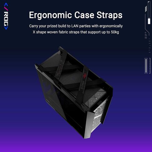حافظة كمبيوتر ASUS ROG Strix Helios II باللون الأبيض EATX مع لوحة جانبية مزدوجة من الزجاج المقسى، متوافقة مع وحدات معالجة الرسومات التي يصل طولها إلى 450 مم، وحاملات بطاقات الرسومات in Saudi Arabia