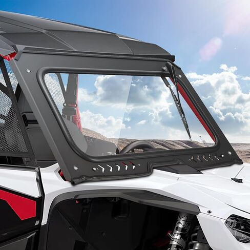 KEMIMOTO Glass Windshield w/ Sliding Vent Compatible with Talon 1000 2019-2026, 8MM DOT Safety Glass, Manual Wiper, Scratch Resistant, Clear Vision, UTV 1000 Windshield Accessories in Kuwait