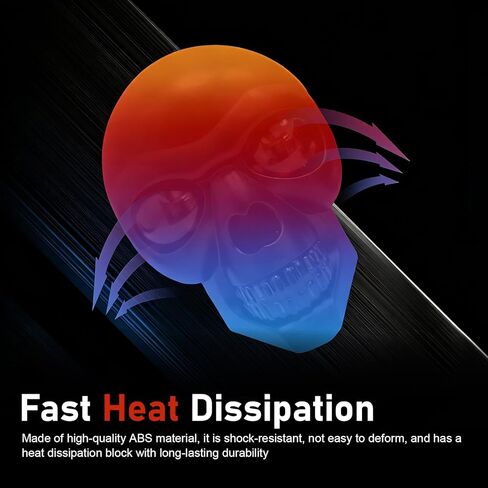 2 PCS LED Motorcycle Turn Signal Lights, Waterproof Skull Head Motorcycle Blinkers, High-visibility LED Turn Signal Indicators Light, Universal Vehicle Lamps Decoration (Black) in Saudi Arabia