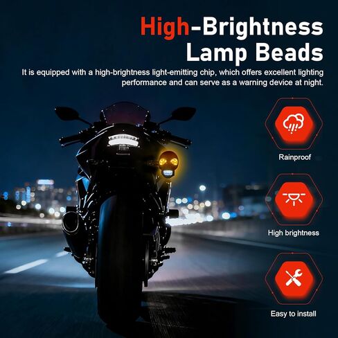 2 PCS LED Motorcycle Turn Signal Lights, Waterproof Skull Head Motorcycle Blinkers, High-visibility LED Turn Signal Indicators Light, Universal Vehicle Lamps Decoration (Black) in Saudi Arabia