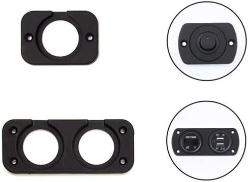 2 Pack Car Cigarette Lighter Socket Mounting Panel Replacement 12V USB Outlet Panel Mount Holder for RV USB Outlet Wall Mount Car Charger Marine Outlet Adapter Motorcycle ATV Boat Truck in Saudi Arabia