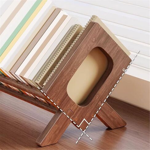 Bookshelf Retro Simple Desktop Bookshelf Wooden Open Home Office Storage Rack for Living Room Home Office in Saudi Arabia