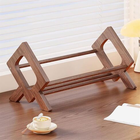 Bookshelf Retro Simple Desktop Bookshelf Wooden Open Home Office Storage Rack for Living Room Home Office in Saudi Arabia