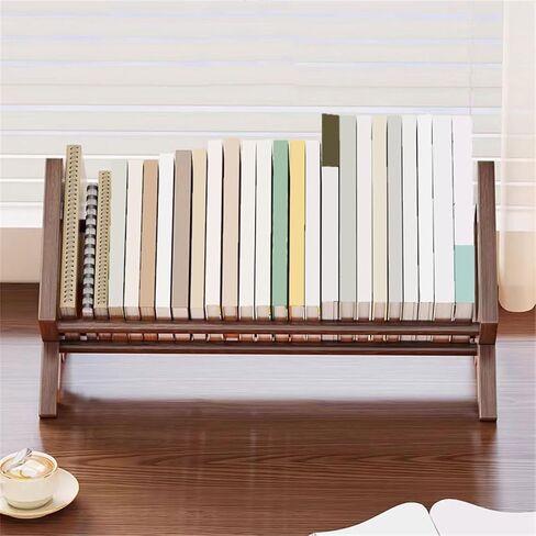 Bookshelf Retro Simple Desktop Bookshelf Wooden Open Home Office Storage Rack for Living Room Home Office in Saudi Arabia