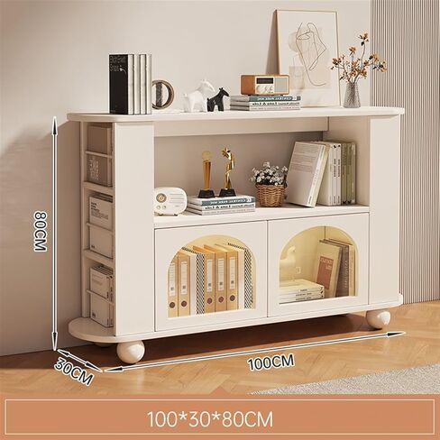 Bookshelf Bookcase Household Door Shelf Floor-Standing Living Room Storage Cabinet Bookshelf Bedroom for Living Room Home Office in Saudi Arabia