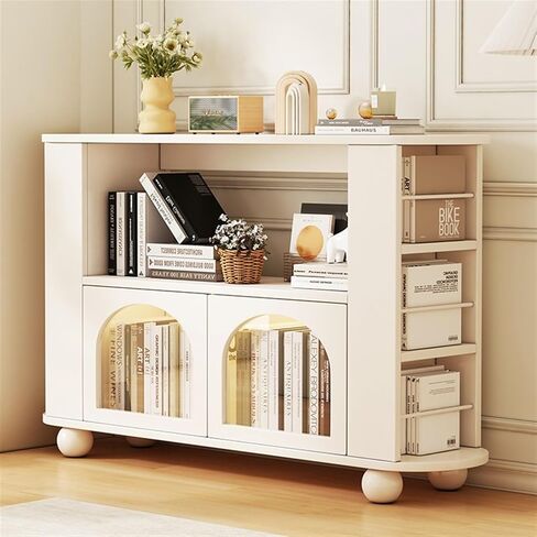 Bookshelf Bookcase Household Door Shelf Floor-Standing Living Room Storage Cabinet Bookshelf Bedroom for Living Room Home Office in Saudi Arabia
