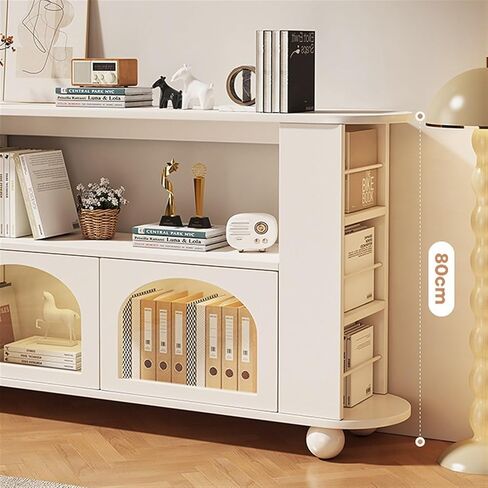 Bookshelf Bookcase Household Door Shelf Floor-Standing Living Room Storage Cabinet Bookshelf Bedroom for Living Room Home Office in Saudi Arabia