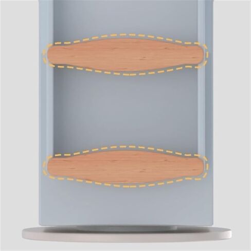 Bookshelf Whale Solid Wood Rotating Bookshelf, 360 Degree Bookcase, Household Vertical Picture Book Shelf Reading Area for Living Room Home Office in Saudi Arabia