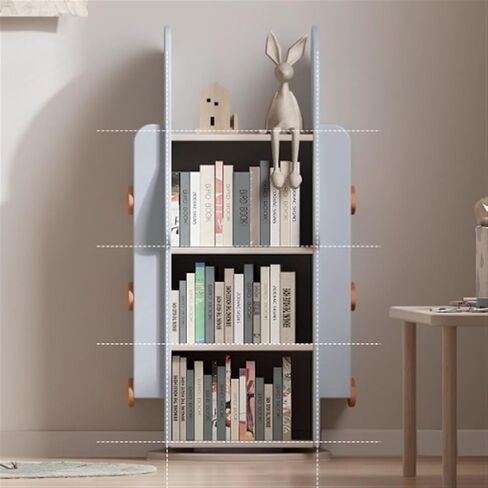 Bookshelf Whale Solid Wood Rotating Bookshelf, 360 Degree Bookcase, Household Vertical Picture Book Shelf Reading Area for Living Room Home Office in Saudi Arabia