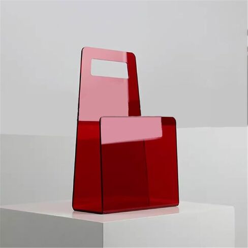 Bookshelf U-Shaped Acrylic Handheld Bookshelf Geometric Minimalist Portable Storage Rack for Living Room Home Office in Saudi Arabia