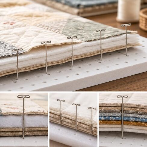 500PCS T Pins for Blocking Knitting, 2 Inch 51MM Stainless Steel T Pins with Storage Box, Rust Resistant Long T Pin for Quilting, Crochet Blocking, Sewing, Floral & Thick Fabric in Saudi Arabia