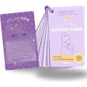 Baby Activity Cards for Newborns, 25 Screen-Free Infant Development Activities Ages 0-12 Months, Sensory Play and Baby Bonding by Neuroscientist in Saudi Arabia