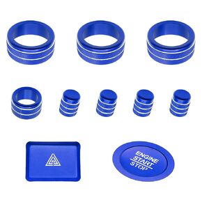 11PCS Air Conditioning Knob Cover, Warning Lights, Air Vent, Radio, Push Start Button Knob Cover Ring for Honda Civic Interior Accessories 2025 2024 2023 2022 in Saudi Arabia