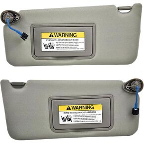 83280TA5A51ZA Fits for Honda Accord 2008 2009 2010 2011 2012 2013 2014 2015 2016 2017 Car Sun Visor Left Driver & Right Passenger with Light and Mirror Replace# 83230TA0A91ZA (Gray) in Saudi Arabia