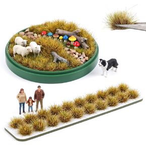 32Pcs Static Grass Bushy Tufts Lowland Shrubs Model Kit, Tuft Terrain Models Kit for Train Landscape Railroad Scenery Sand Layout Model Miniature Bases and Dioramas in Saudi Arabia