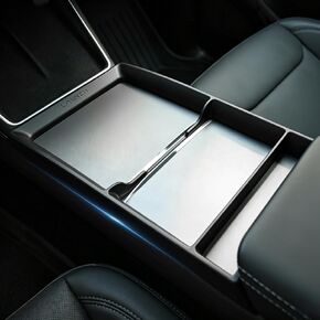 Center Console Organizer Tray for 2025-2026 Tesla Model Y Juniper and 2024-2026 Model 3 Highland (Standard, Premium & Performance) - Console Storage Rack - Black in Saudi Arabia