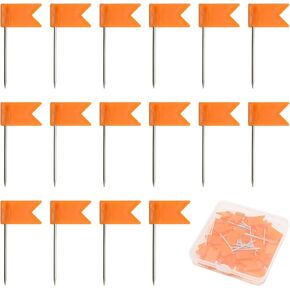 50 Pcs Flag Decorative Push Pins, World Map Marking Thumb Tacks, Cute Thumbtacks for Office Classroom Travel Map Picture Hanging (White) in Saudi Arabia