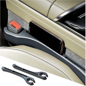 2PCS Car Seat Gap Filler, Seat Side Seam Crevice Blocker Organizer to Prevent Things from Dropping, Drop-Proof Auto Console Gap Guard Stopper Plug, Universal for Vehicles (Black) in Saudi Arabia