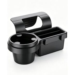 Car Cup Holder, Multifunctional Car Door Window Storage Organizer, Vehicle Door Side Cell Phone Storage Box, Window Mount Organizer for Phone Earphone Key Cup (Black) in Saudi Arabia