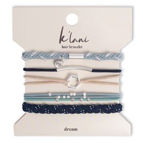 K'lani Journey Bracelets for Women – Elastic Bracelets and Boho Hair Ties – Cute Hair Ties for Women and Hair Tie Accessories – Stylish Bracelets Boho Style for Hair and Wrist – Set of 5 (Small) in Saudi Arabia