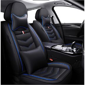 Leather Car Seat Covers for Toyota Tundra 2010-2026, Wear-Resistant & Anti-Slip Seat Cover (5 Seat Standard, Black) in Saudi Arabia