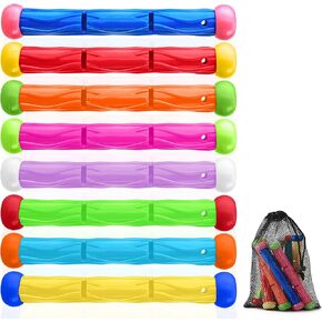 8 Pack Pool Toys, Shark Underwater Training Pool Diving Rings & Torpedo for Kids Ages 4-12, Summer Swim Water Fun in Saudi Arabia