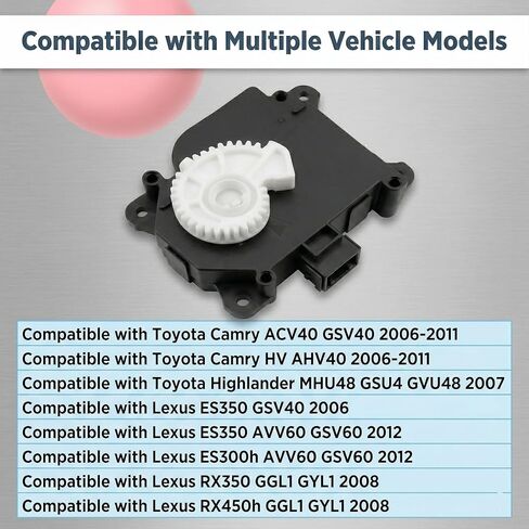 87106-33260 HVAC Blend Door Actuator Compatible with Toyota Camry 2006-2011 for Highlander 2007 Compatible with Lexus ES350 ES300h RX350 RX450h Damper Servo Sub-Assembly Replace 063800-2630 in Saudi Arabia