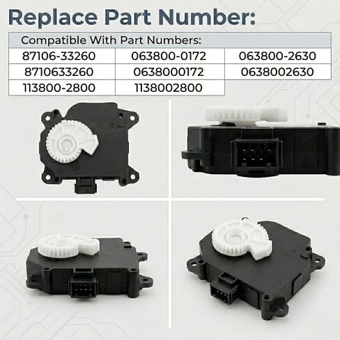 87106-33260 HVAC Blend Door Actuator Compatible with Toyota Camry 2006-2011 for Highlander 2007 Compatible with Lexus ES350 ES300h RX350 RX450h Damper Servo Sub-Assembly Replace 063800-2630 in Saudi Arabia