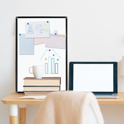 Dry Erase White Board - 36 X 24 Inches Magnetic Hanging Whiteboard for Wall with Black Aluminum Frame for Home, Classroom,Office in Saudi Arabia