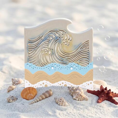 Ocean Beach Wave Die Cutters for Card Making, Metal Background Beach Stencils Die Cutting for Card Making, Die Cutters for DIY Scrapbooking, Embossing, Decorative Gift Paper Craft in Kuwait