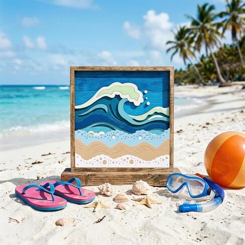 Ocean Beach Wave Die Cutters for Card Making, Metal Background Beach Stencils Die Cutting for Card Making, Die Cutters for DIY Scrapbooking, Embossing, Decorative Gift Paper Craft in Kuwait