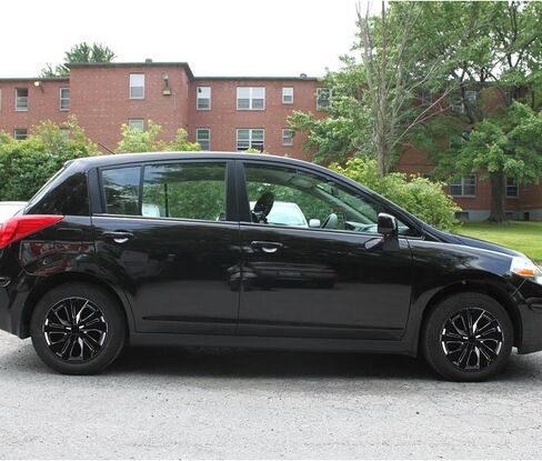 15" Hubcaps Wheel Covers for 2007-2026 Nissan Versa, R15 Wheel Rim Covers Compatible with Steel Wheels, 15 inch PP Material Snap On Hub caps Set of 4 (Black Lacquer) in Kuwait