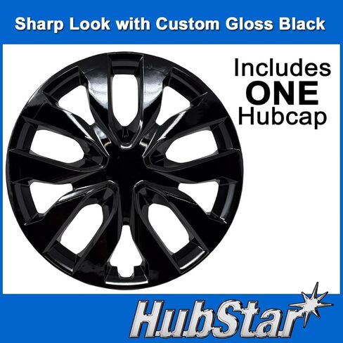 Premium Replica Hubcap, Replacement for Nissan Rogue 2014-2020, 17-inch Black Wheel Cover (1 Piece) in Saudi Arabia