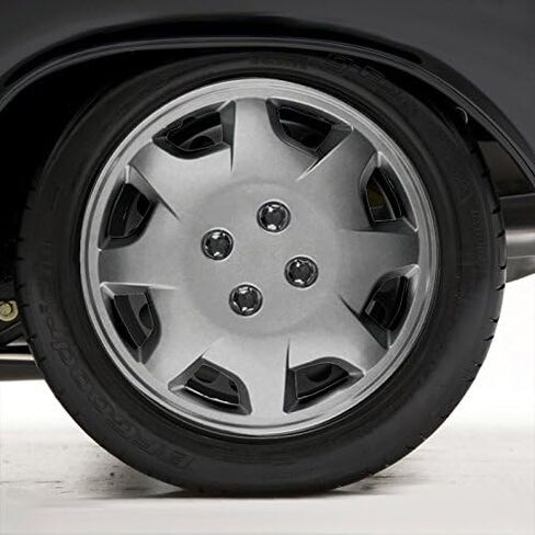 Upgrade Your Auto Set of Four 15' Silver Hubcap Wheel Covers for Honda Accord 1998-2002 (Push-on) in Kuwait