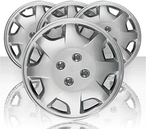 Upgrade Your Auto Set of Four 15' Silver Hubcap Wheel Covers for Honda Accord 1998-2002 (Push-on) in Kuwait