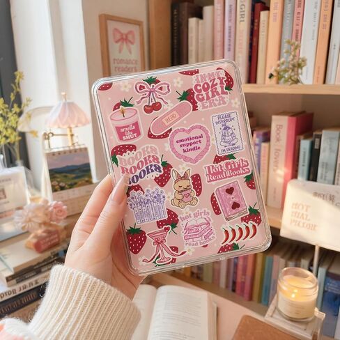Cardstock Inserts Compatible with Kindle Paperwhite 6.8" (11th Gen 2021), 15PCS Summer Fruit Inserts for Clear Case with 100 Aesthetic Stickers, DIY E-reader Decoration Bookish Gift for Women in Kuwait