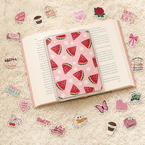Cardstock Inserts Compatible with Kindle Paperwhite 6.8" (11th Gen 2021), 15PCS Summer Fruit Inserts for Clear Case with 100 Aesthetic Stickers, DIY E-reader Decoration Bookish Gift for Women in Kuwait