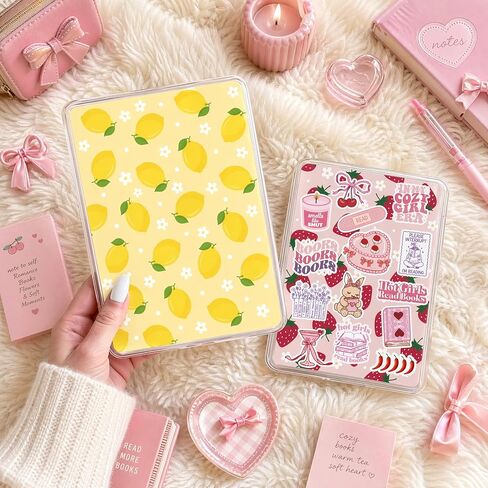 Cardstock Inserts Compatible with Kindle Paperwhite 6.8" (11th Gen 2021), 15PCS Summer Fruit Inserts for Clear Case with 100 Aesthetic Stickers, DIY E-reader Decoration Bookish Gift for Women in Kuwait